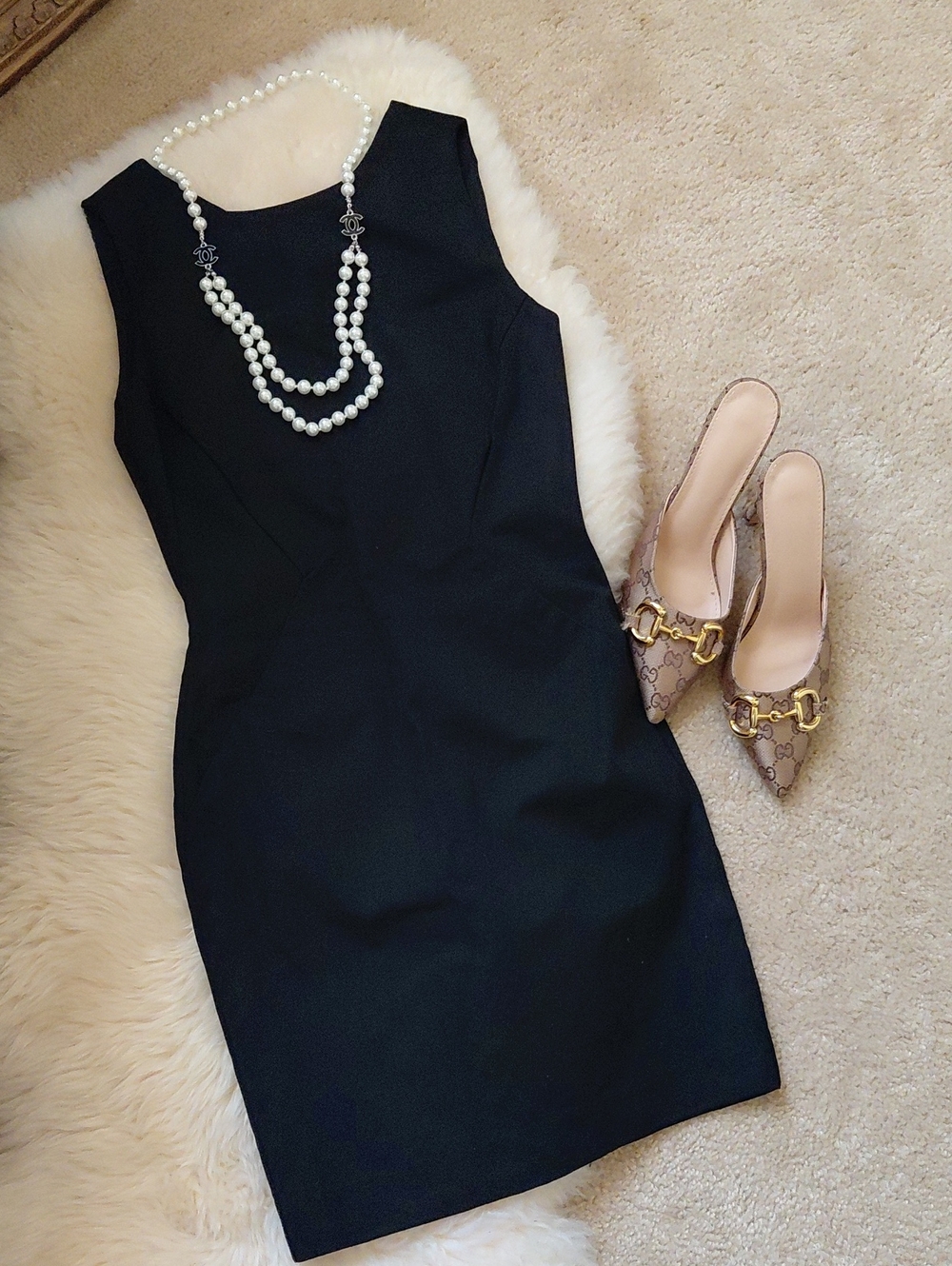 Banana Republic Black CLASSIC pointelle Dress 00p